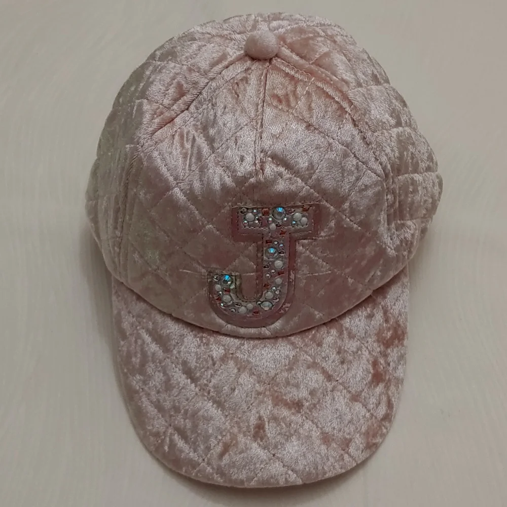 Justice Girls One Size Velour Quilted Velco Fit Cap